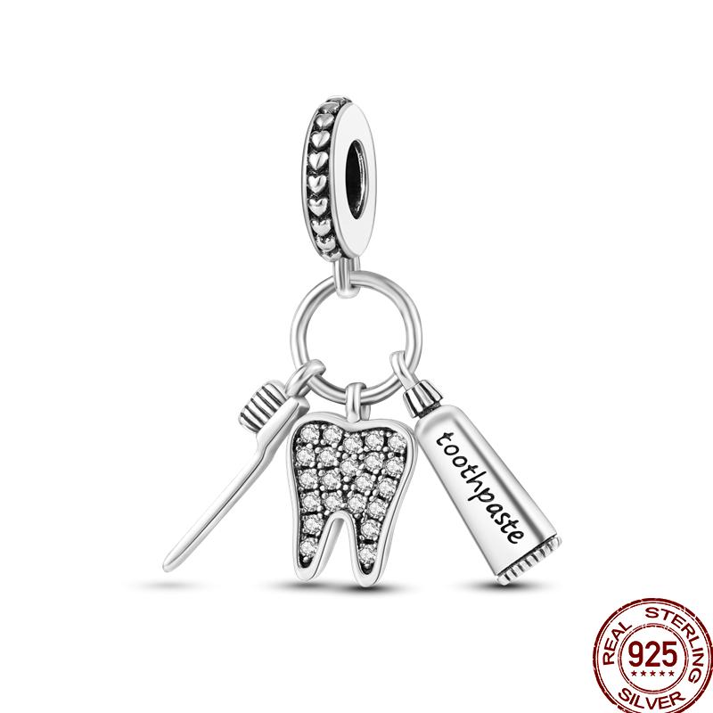 Copper Shiny Zirconia Professional Dental Graduation Gift Bead Pendant For Pan Original Bracelet Diy Jewelry