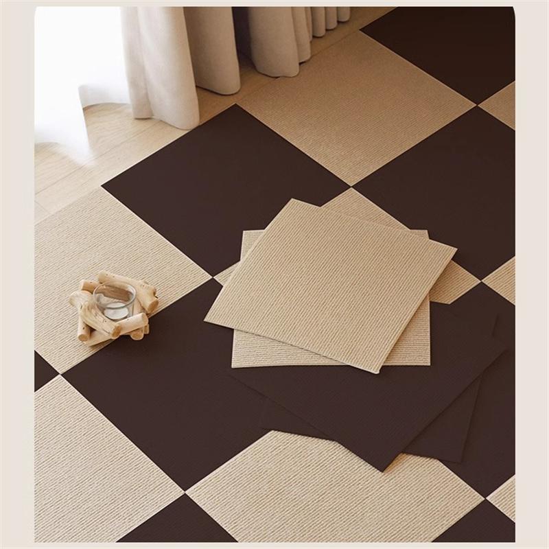 4mm Thickened Self-adsorption Washable Reusable Splicing Non-slip Carpet Office Living Room Bedroom Floor Mat Home Decor