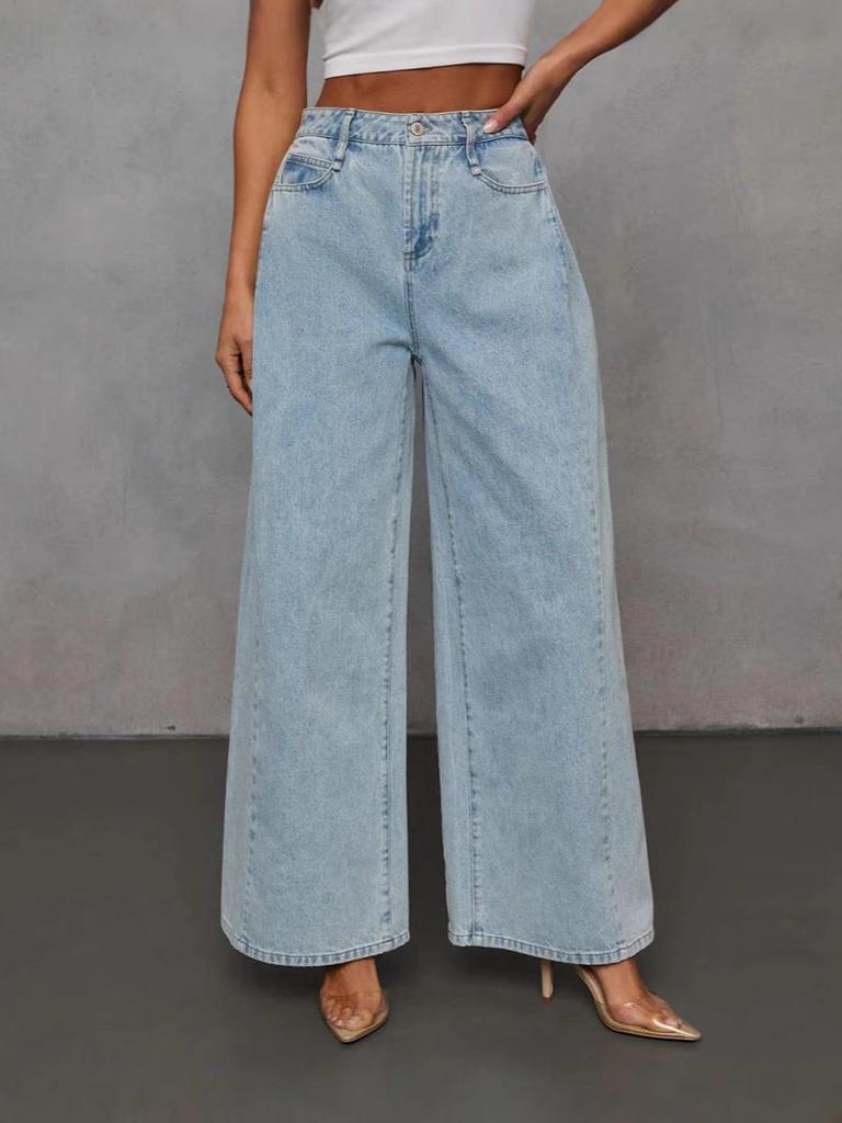 Windy Spring Fashion Casual Loose Women's Denim Jacket Pants Set