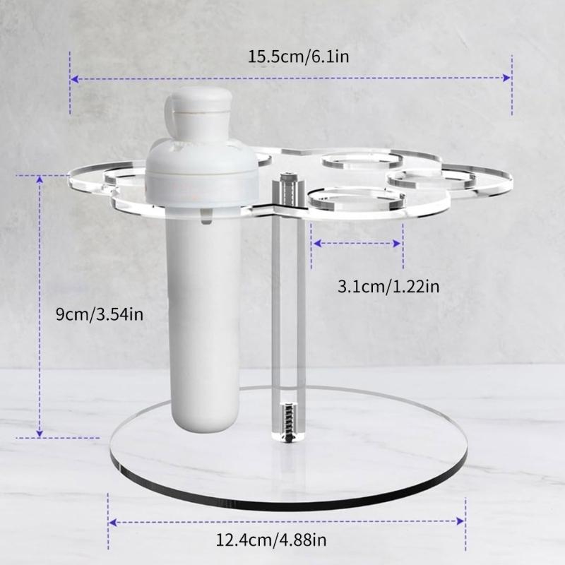 6 Hole Flavor Cartridge Organiser With Acrylic Construction Clear Spacious Designs Stoarge Rack
