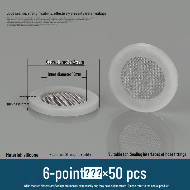 4-Minute Water Heater Seal: Silicone and Rubber Gaskets for Shower, 6-Point Inlet Pipe, 1-Inch Water Meter