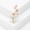 Luxury Enamel Plum Blossom Branch Brooches for Women Rhinestone Plant Pins Event Party New Gifts Decoration Clothes Accessories