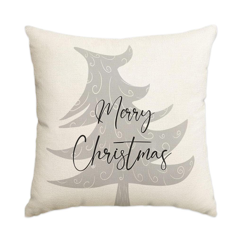 1Pc/4Pcs Christmas Pillow Cover, Christmas Tree Snowman Pillow Cover, Snowflake Christmas Cushion Cover (Without Pillow Core)