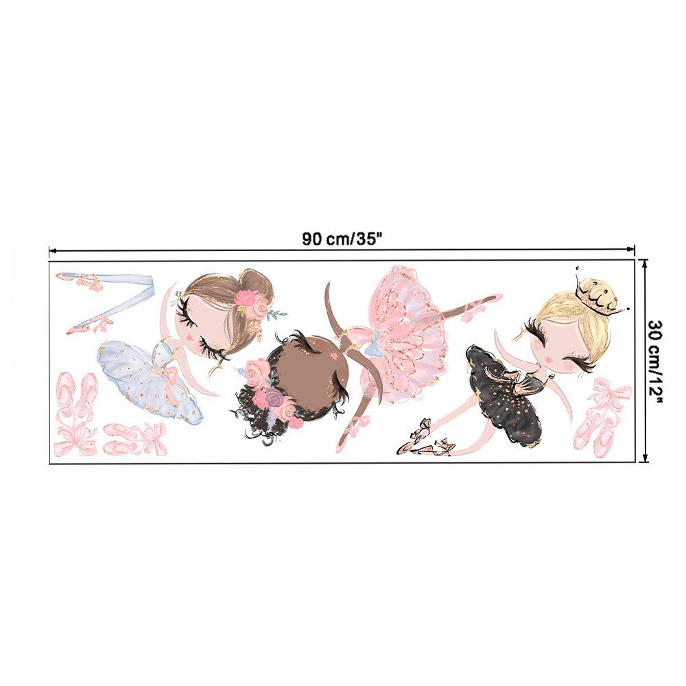 Настенная наклейка «Девочка-балерина» - Самоклеящийся декор для гостиной и спальни MLY-36