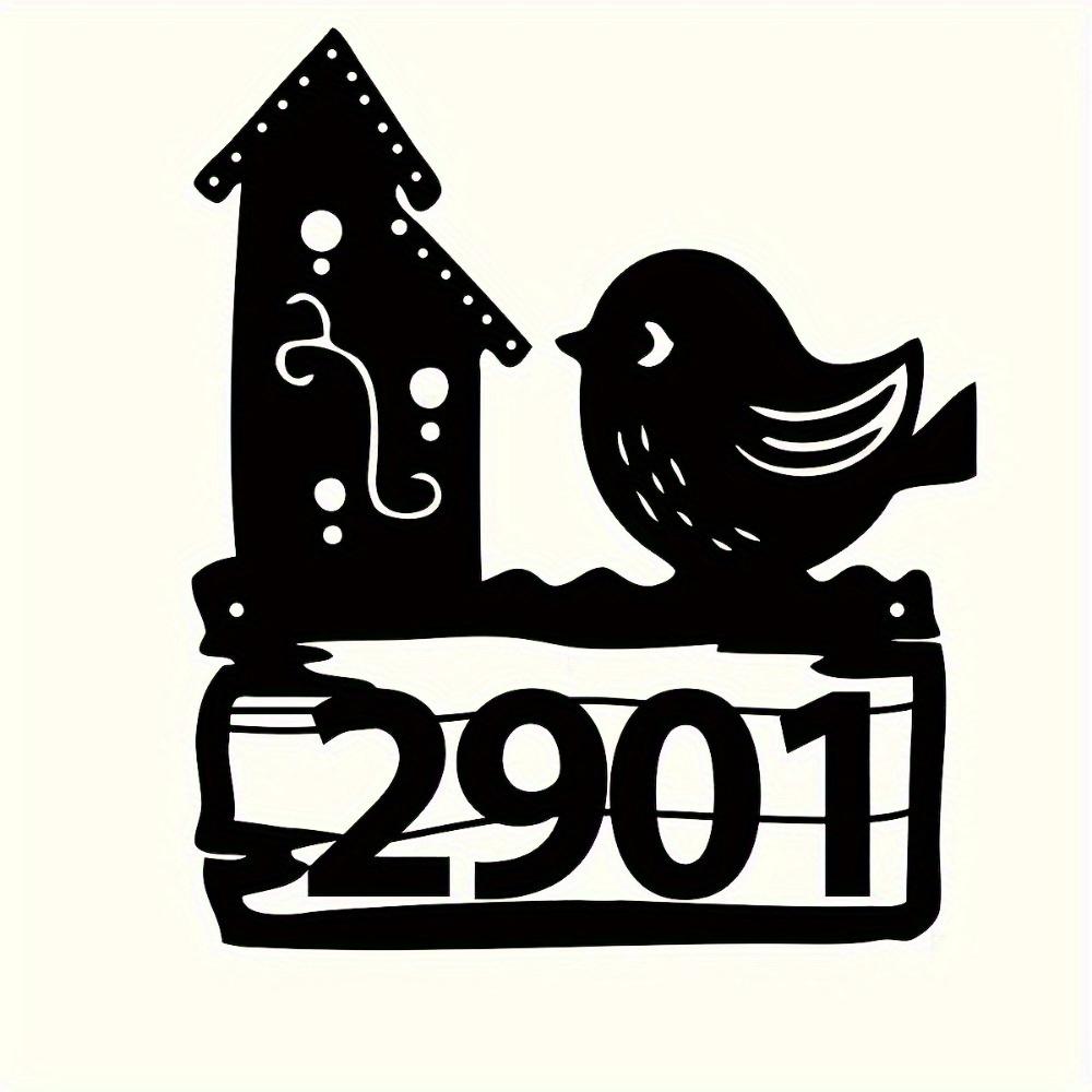 Metal Wall Decor Sign for House Number Farmhouse Rustic Gift Personalized Home Entryway Art
