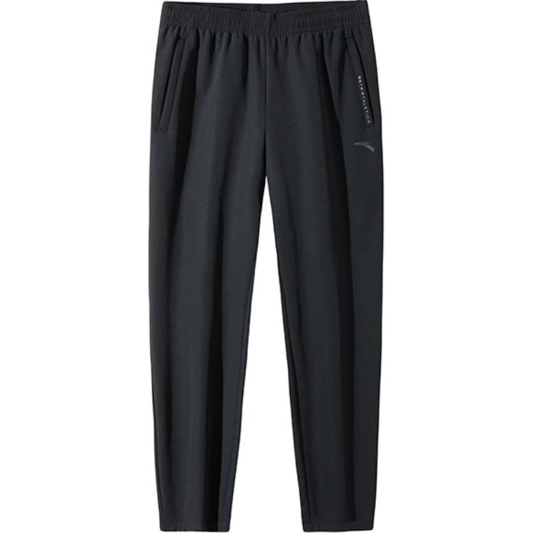 

Anta Comfortable Straight Leg Casual Training Pants Men bottoms Basic-Black 152447505N-3 M