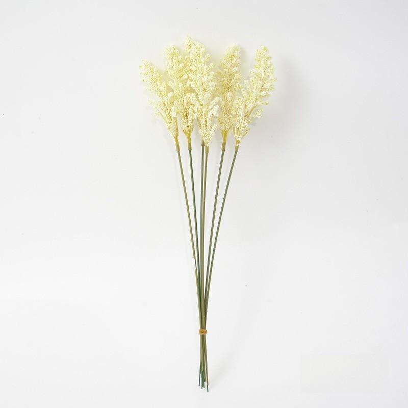 

Faux Aestivum Triticum Bouquet Collection Event Decor Artistic Displays Supplies White 6 pcs