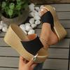 Fashion Wedges Slippers Women 2025 New Summer Sandals Roman Fashion Sandals Bottom Casual Comfortable Beach Shoes Women Slides Women