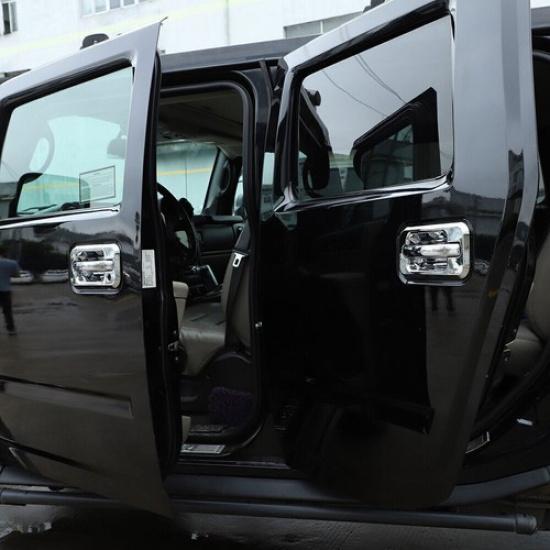 4PCS Chrome ABS External Car Door Handle Bowl Cover Trim For Hummer H2 2003-09