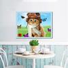 Diamond Embroidery Sale Cat Full Round Diamond Painting Animal Mosaic Picture