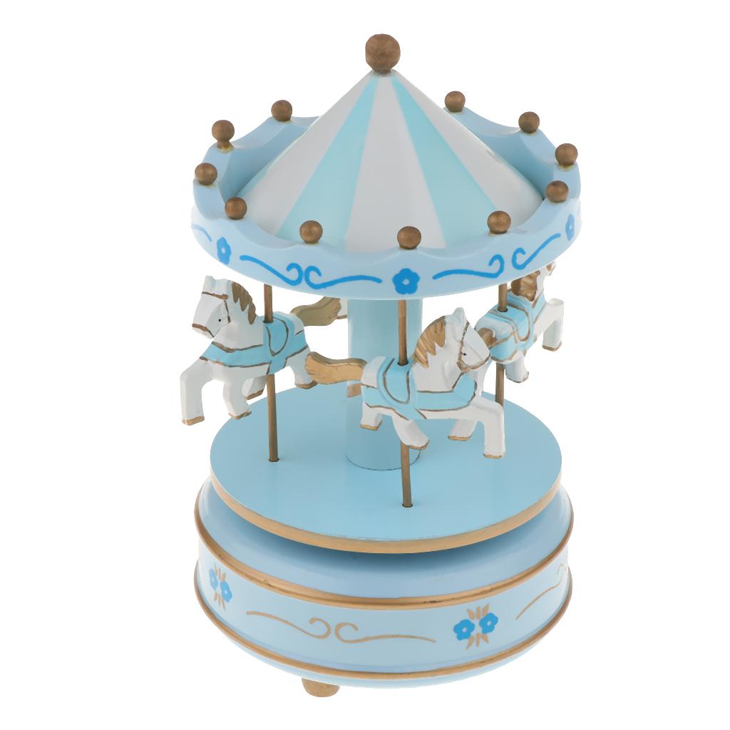 

Wooden Music Box, Rotating, Mechanical Music Box, Toy / Adult синій