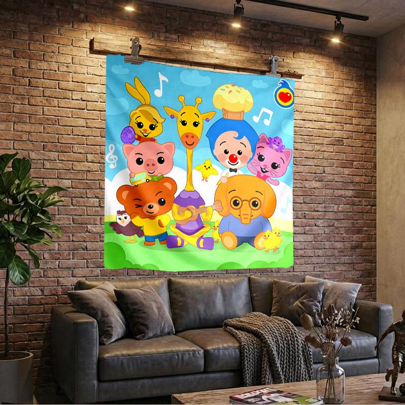 Colorful Clown Music Printed Tapestry, Wall Hanging,Livingroom, dormitory, Large Wall Decor, Fabric Decor Fan Birthday Gifts