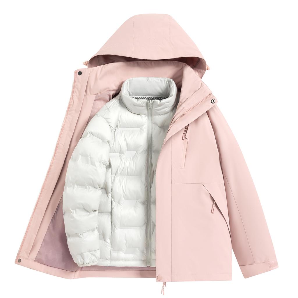 The latest popular down liner jacket autumn and winter men's and women's detachable ski clothing outdoor windproof jacket 90 down
