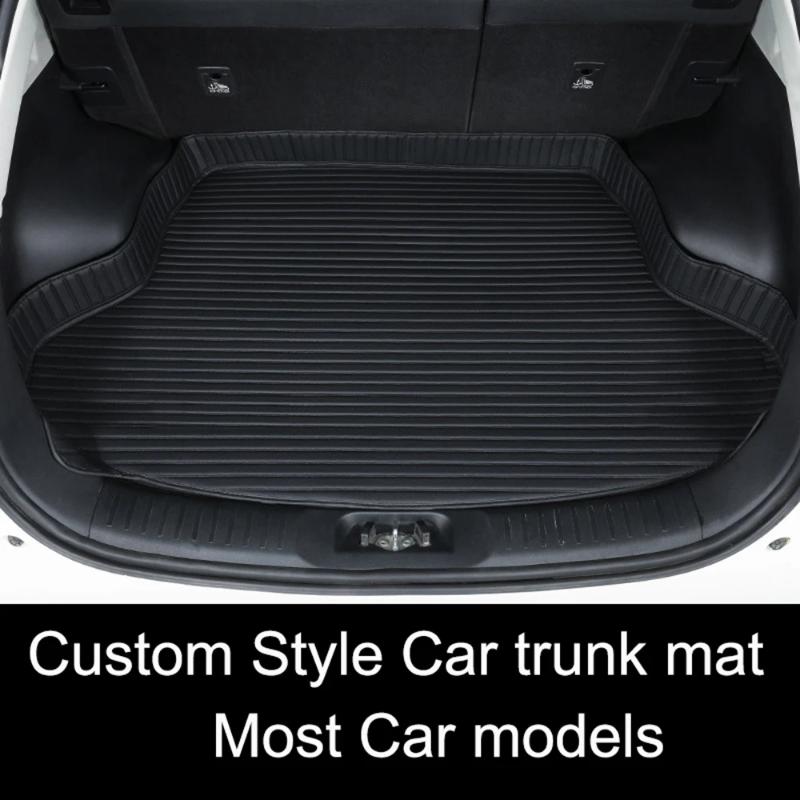 Stripes Custom Car Trunk Mats for Tesla Model Y Model S X Interior Details Car Accessories Carpet