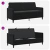 Storage Sofa in Black 172 x 78 x 87 cm Polyester