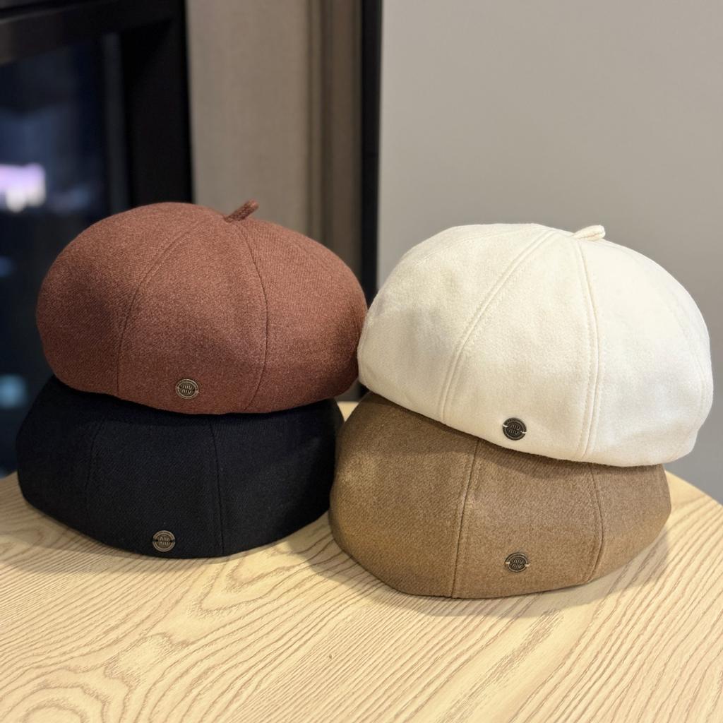 Herbst Vielseitige Retro Baskenmütze Verdickte Warme Wollene Malermütze Wollfilz Damen Baskenmütze Trendy
