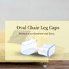 Transparente ovale Stuhlbeinschoner, Hartholzboden Stuhlbeinkappen, Rutschfest & Kratzfest, Geräuschlos Geeignet für mehrere Größen