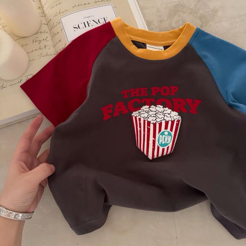 Kids Cotton Summer Cartoon T-Shirt - Unisex Short Sleeve 100cm