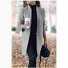 Autumn Winter New Fashion Solid Color Stand Collar Woolen Coat for Women European American Style