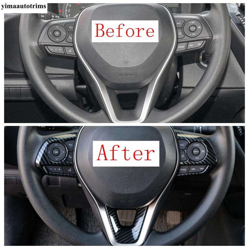Car Steering Wheel Frame Cover Trim Matte Accessories Interior For Toyota RAV4 XA50 / Corolla E210 / Corolla Cross  - 2025
