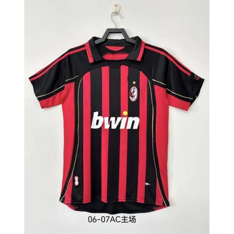 Retro jersey 88-07 AC home and away single jersey football jersey playing jersey S