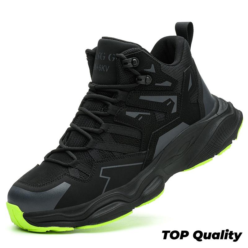 Steel Toe Kevlar-Midsole Safety Shoes Men Anti-Puncture Anti-Smash Non Slip Industrial Work Boots Protection Tactical Boots