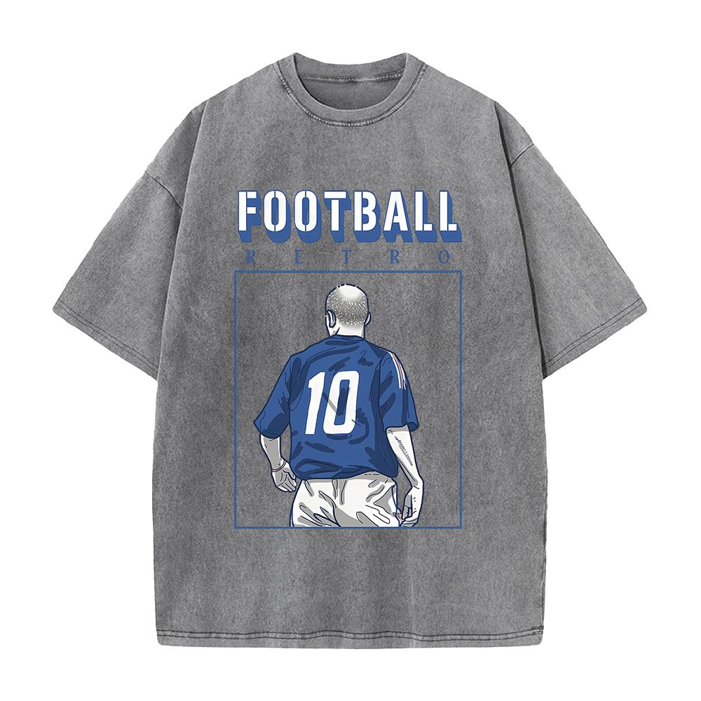 Football T-shirt Vintage Y2k Washed Oversized T Shirt Summer Short Sleeve Cotton Tees Tops Men Women Clothing