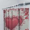 Red Heart Shower Curtain - Romantic Bathroom Decor