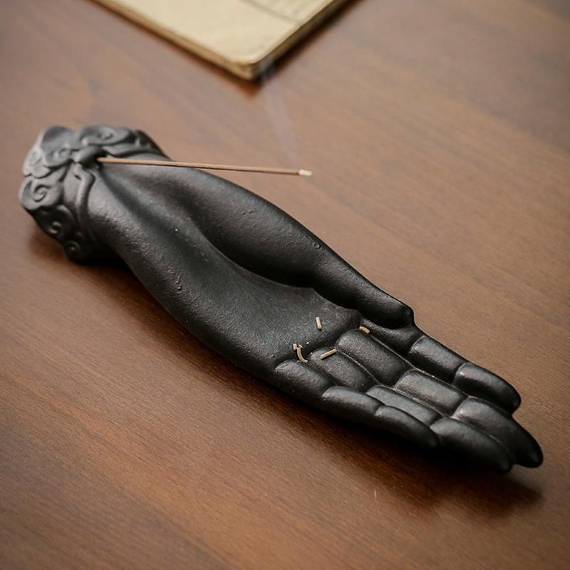 Buddha Hand Rökelsekar Rökelsehållare Keramisk Rökelsekar Sovrumsrökelsekar Kreativ Prydnad