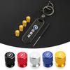 Carbon fiber Tire Valve Stems Cap Keychain Style Wheel Air Valve Cover For BMW 50th Anniversary 3 5 7 Series E83 F16 E70 Sticker GA3
