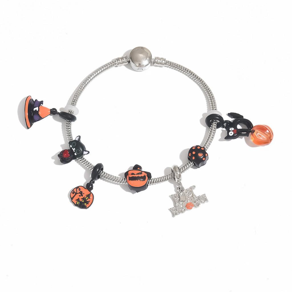 Halloween Ghost Pumpkin Bracelet With Zinc Alloy Unique Design For Women And Men