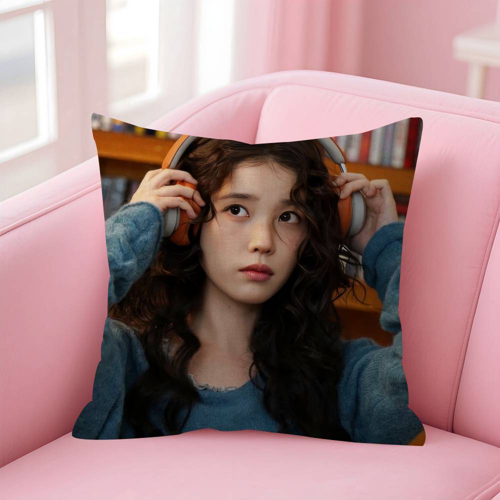 Pillowcase Toon Gift Cushion Cover Bedroom Home Sofa Chair Seat Decor Pillow Case Korean Singer Lee Ji Eun Iu