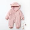 Fleece Romper Baby Long Sleeve Jumpsuit Autumn Baby Boys Girls Rompers Hooded Warm Cloth