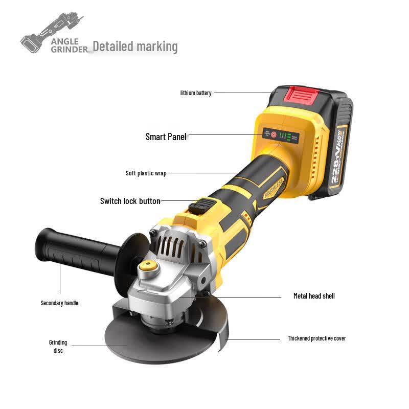 Portable Cordless Brushless Angle Grinder Multi-tool