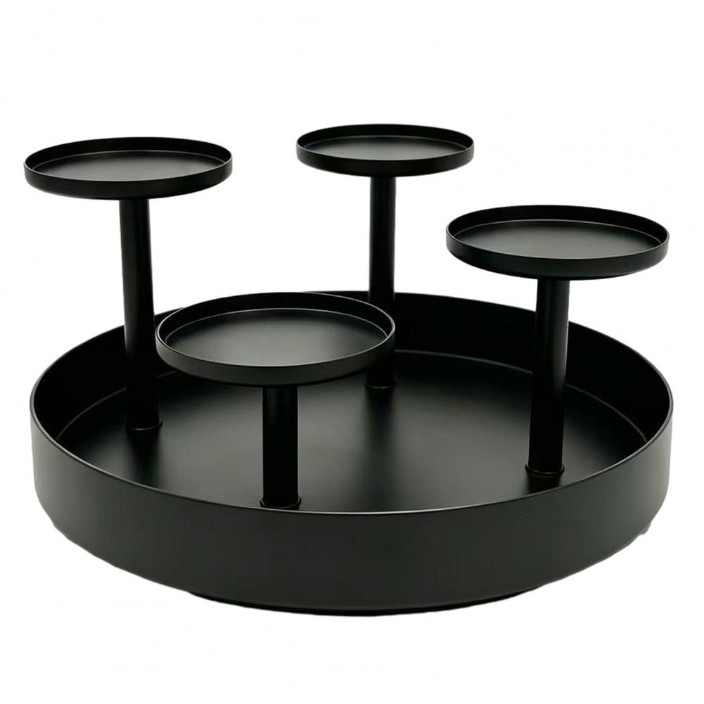 4 Pillar Tiered Candle Stand Christmas Wedding Dining Table Fireplace Mantel Holiday Home Decor Metal Pillar Candle Holder