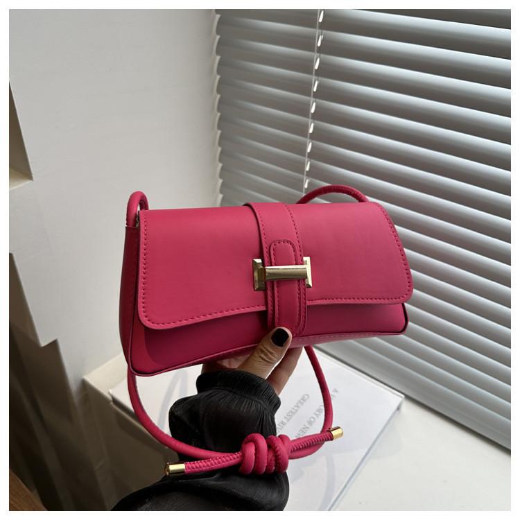 

Sophisticated Minimalist Handbag With Zipper Pocket Soft Pu Shoulder Bag For Everyday Wear рожевий