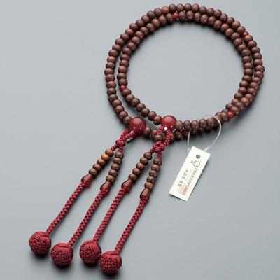 Takita Shoten Buddhistischer Altar Shingon Buddhistisches Gebet Formell für Rosenholzachat Seidenquaste Gebet Echtes Doppelspalt Formelle Gebetsperlen von