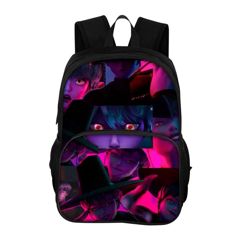Kpop Witch Hunting Team Trendy Children's Shoulders HD Printed Large Capacity Lightweight Back Protection Student Backpack CLE