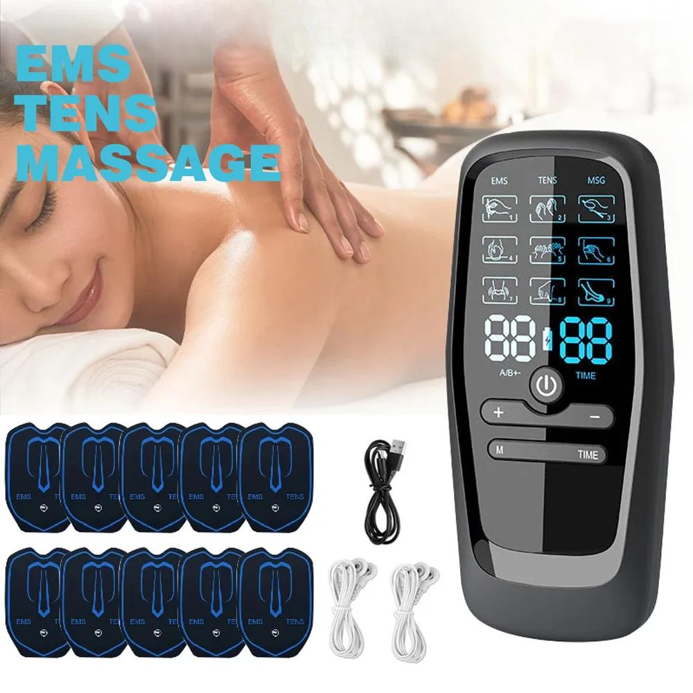 EMS TENS Muscle Electrostimulator Tens Unit Low Frequency Pulse Body Relaxing Massage Digital Meridian Physiotherapy Pain Relief