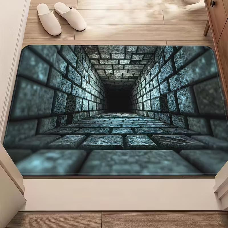 3D Optical Illusion Non-Slip Door Mat Machine Door Entryway Washable Bathroom Bedroom Camping Yoga Durable Floor Mat Laundry