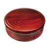 Kishu Lacquerware 10.5cm Tea Caddy, Zelkova Wood Grain, Mokume Tea Caddy