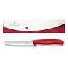 VICTORINOX Sada pouzdra na nože Sada pouzdra na nože a nože 11cm vlnitá čepel Červená Sada pouzdra na nože a úložného prostoru pro venkovní použití Vhodné do myčky Swiss Classic P00000