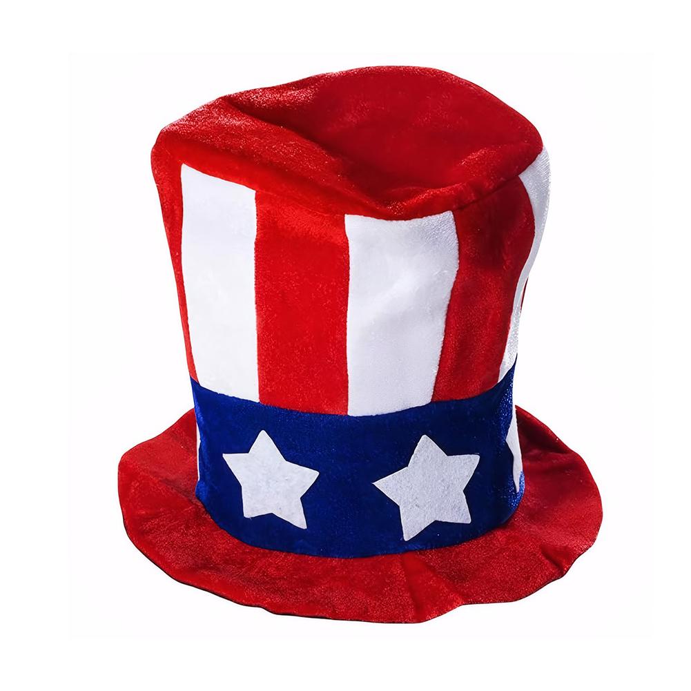 

Star Hat Tree Topper Decorative Red White Blue Christmas Tree Topper Patriotic Memorial Day Tree Ornament for Party Favors