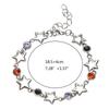 Silberfarbenes hohles fünfzackiges Sternarmband Zirkonarmband Damenmode Grunge-Schmuck Verstellbares Armband