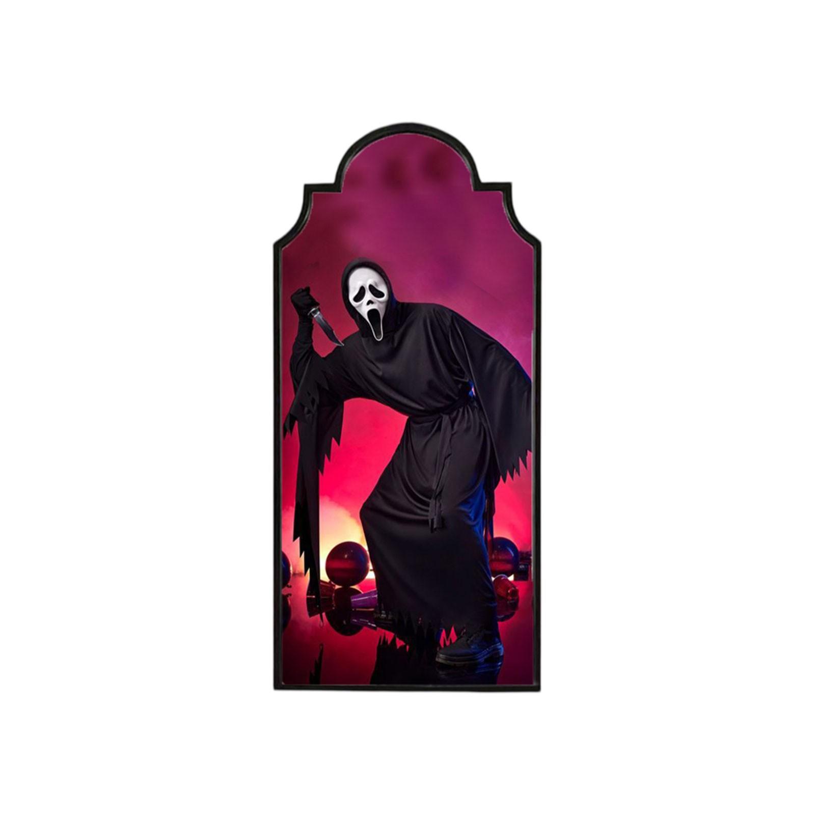 

Halloween Novelty Mirror With Creepy Eyes, Ologram Mirror LED Lit, Spooky Haunted House Apparition For Indoor/Outdoor 30cm One Size