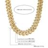 20mm Miami New Box Big Clasp Cuban Link Chain Gold Silver Necklace Iced Out Cubic Zirconia Bling Hip Hop for Men Jewelry Gifts