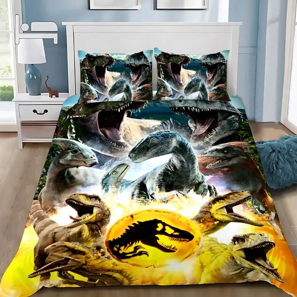 

Jurassic Dinosaur Park World Bedding Set Bedroom Soft Modern Bedspreads Comefortable Duvet Cover Quilt Cover And Pillowcase 70x133cm 3pcs