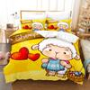 Cartoon Sheep Duvet Cover Set Cute White Sheep Flowers Pattern King Queen Full Size For Kids Boy Girl Gift Polyester Bedding Set