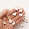 100pcs/lot DIY Blank Mini Heart Wood Slices Discs Wood Heart Love Blank Unfinished Natural Crafts Supplies Wedding Ornaments