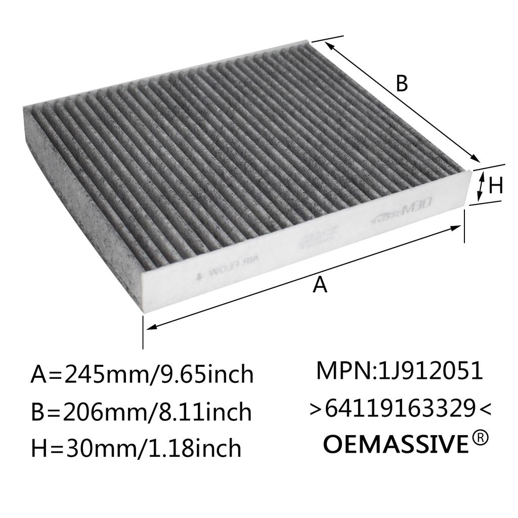 64119163329 64119272642 Activated Carbon Pollen Cabin Air Filter For Alpina B5 D5 F10 F11 B6 F12 F13 B7 F01 F02 BMW 5 6 7